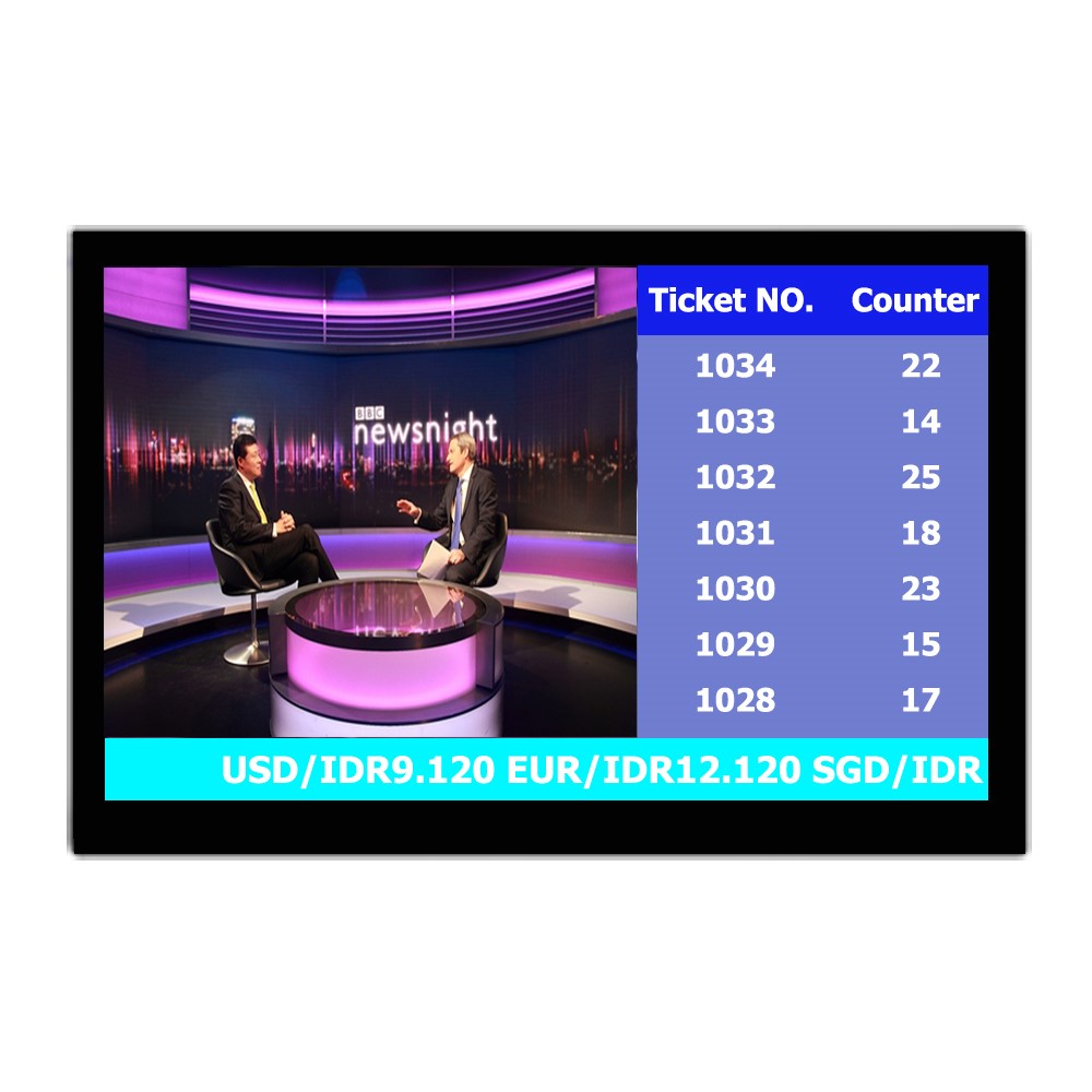 Multimedia Player Box for Queue Number LCD Display