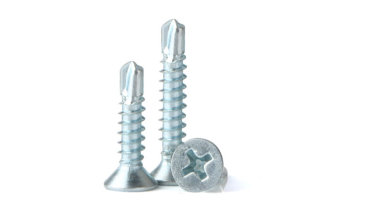 Cross Recessed Countersunk Head Drilling Screw With Blue White Zinc Drilling Screw