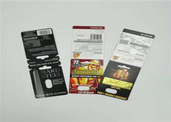 Quality Hologram Foil Stamping Paper Card Male Enhancer Capsule Packaging For Pills for sale
