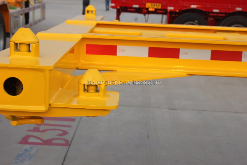 Custom Colors 20-60 Tons 2 3 4 Axles Skeleton Semi Truck Trailer 20ft 40ft Container Chassis Semi Trailer