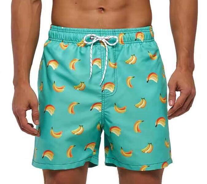 3D Print Plus Size Beach Shorts Cartoon Printed Mens Surf Trunks Nontoxic
