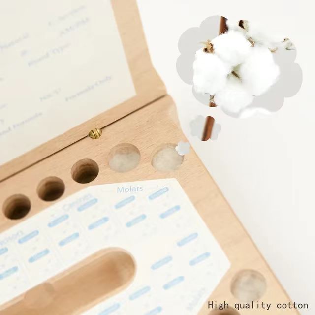 wooden Book shaped tooth box ,baby teeth case for birthday gift