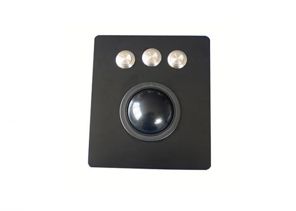 Quality Mechanical Trackball Industrial Pointing Device Vandal Proof With Black Titanium Plate for sale