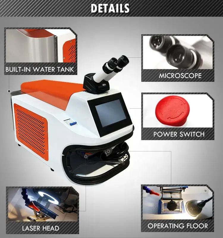100w Desktop Jewelry Small Size Weld Gold Mini Portable Jewelry Laser Welding Machine for Small Jewelry Repair Shops