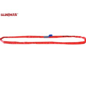  Red 5T Polyester Endless Round Sling EN1492-2 Heavy Duty Recovery Straps With Logo Printed Manufactures