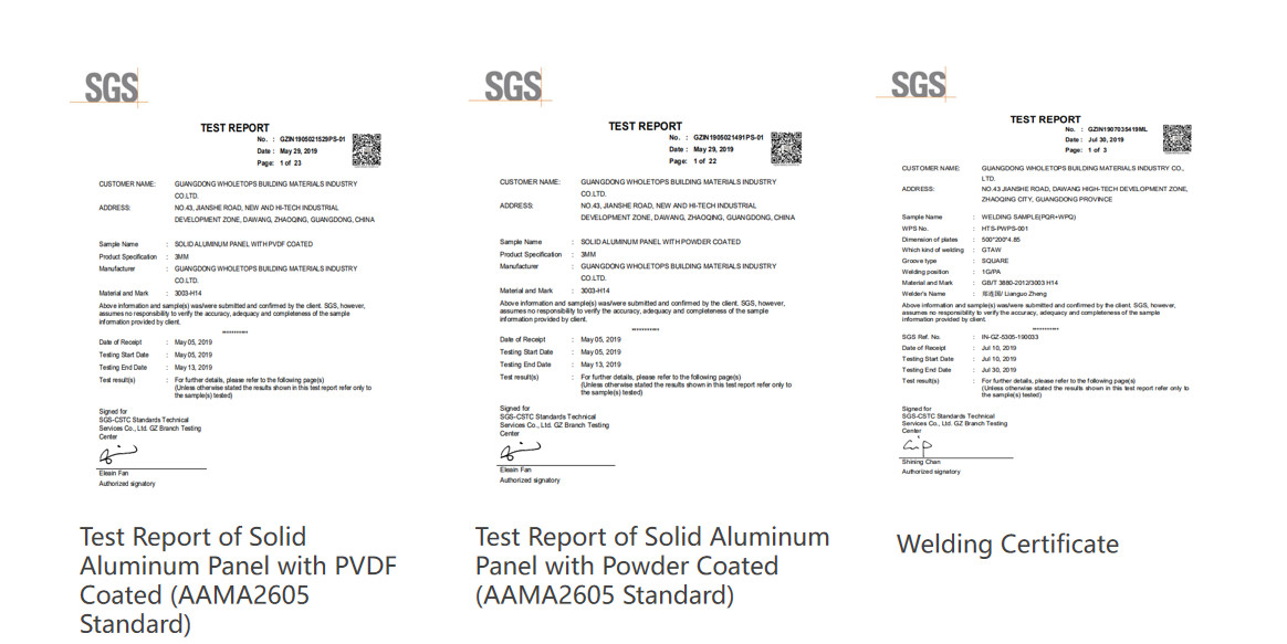 Outdoor 3.0MM 3.5MM Architectural Metal Wall Panels 600mm-1400mm Width