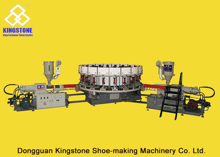 8.2*3.6*2.5m PVC Shoes Making Machine 20 Stations For Thermoplastic Raw Materials
