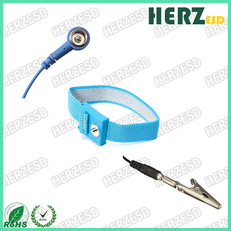 Comfortable Adjustable ESD Safety Strap , Anti Static Wrist Strap Customized Color