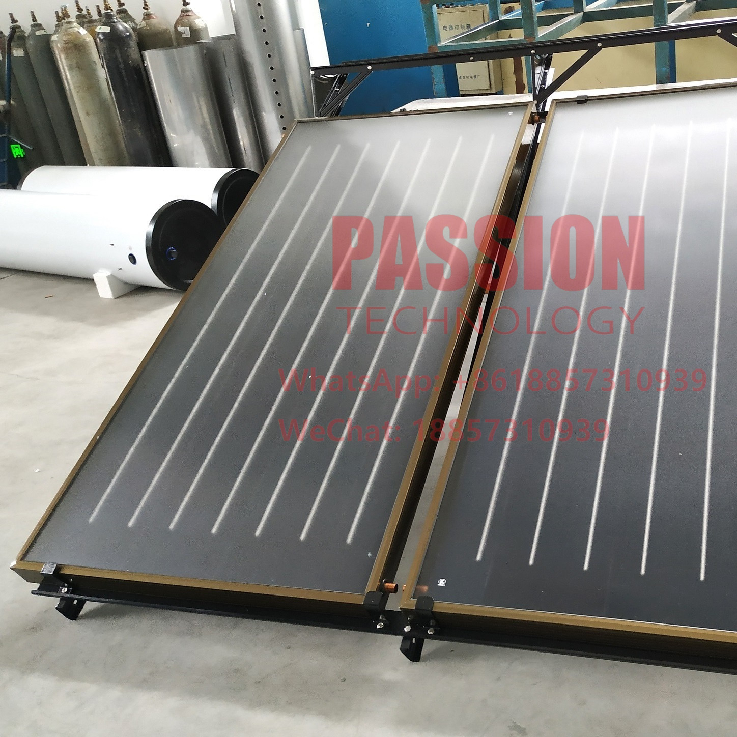 Pressurized Flat Plate Solar Collector Glass Wool Insulation Solar Water Heater