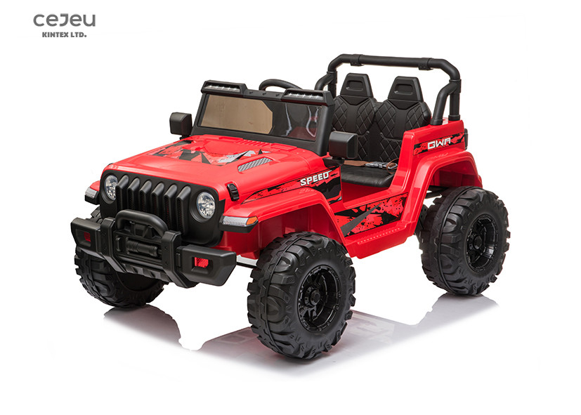35W*2 Kids Ride On Toy Car 5.5 KM/HR Pink Ride On Jeep 2 Seater 1000MA