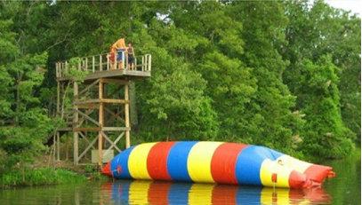 Inflatable Water Pillow , Inflatable Rainbow Water Blob For Water Sports