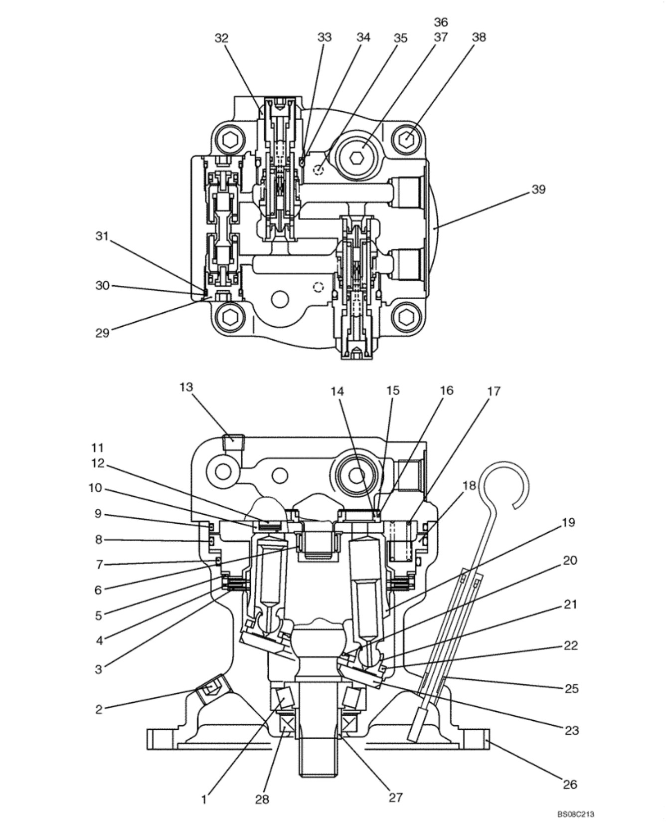 YT15V00016F1 SK60-5 Kobelco Swing Motor For Excavator Swing Device