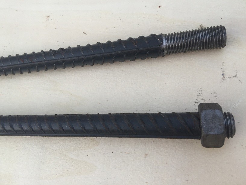 N20x600mm Construction Formwork Accessories Thread Deformed Bar / Rebar Bolt