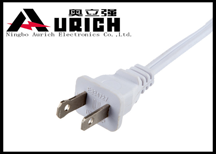 2 Pin Polarized AC UL Power Cord With 2x18awg , Small Appliance Power Cord