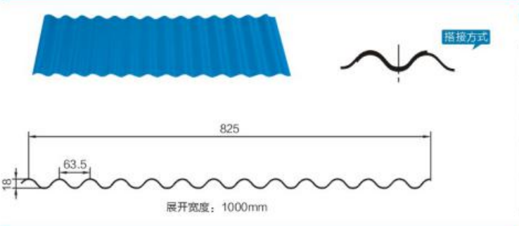 Modern Design DX51D Grade Zinc Corrugated Roofing Tile for Warehouse Container Roof