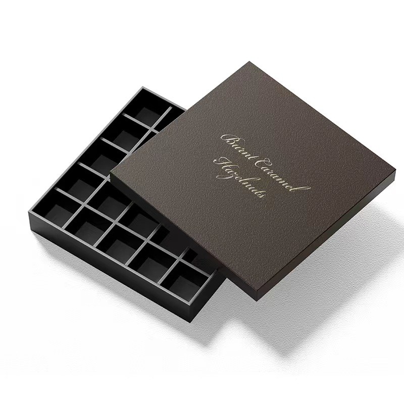 Factory Customized Empty Chocolate Food Packaging Boxes with Inserts CMYK/Pantone Printing Cardboard Rigid box