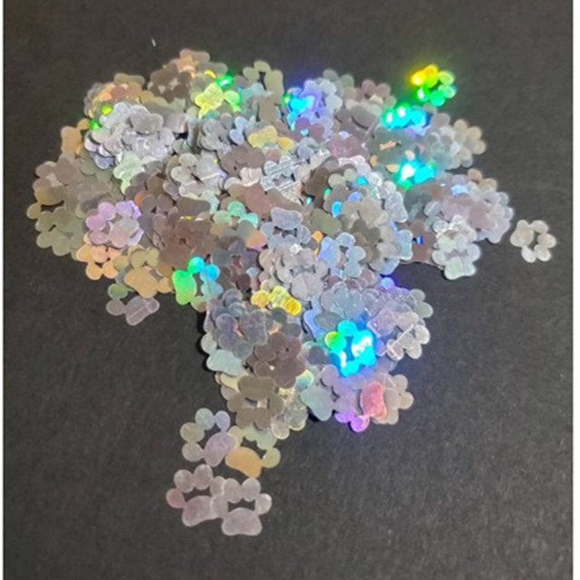 Cartoon Dog Paw Glitter Shaped Silicone Decoration Fashionable for Chinese Year Bag Decoration