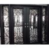 Buy cheap Flat Top Wrought Iron Double Door With Side lights from wholesalers