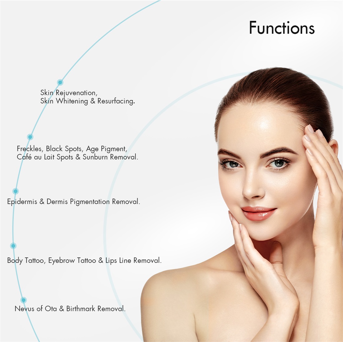 2023 Factory Price Professional Q Switched Nd Yag Laser Tattoo Removal Beauty Machine
