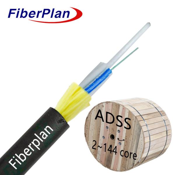 Single Sheath Outdoor Aerial Fiber Optic All Dielectric Self Supporting Cable