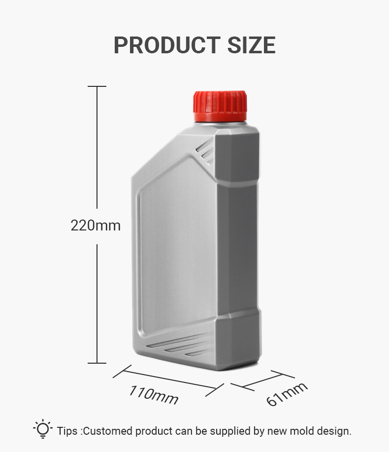 1 Litre Engine Oil Plastic Bottle Red Blue Silver Engine Oil Holder