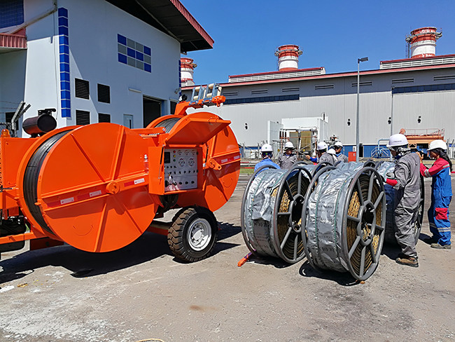 Transmission Line Water Cooling System 2x45kN Tension Stringing Equipment