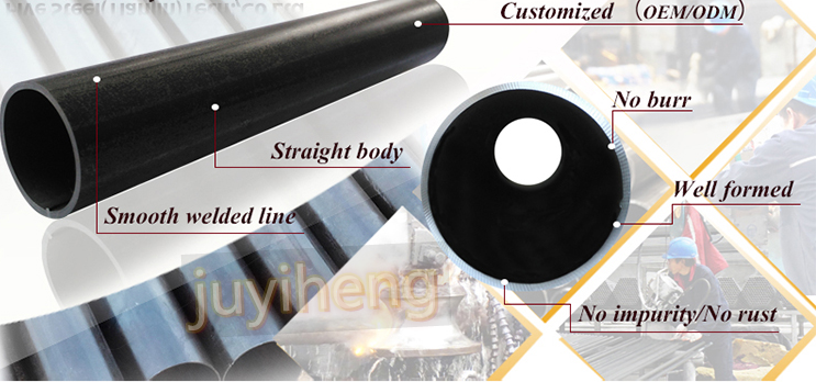 Oiled Welded Steel Pipe Round Low Carbon Steel Tubing 1200mm Diameter