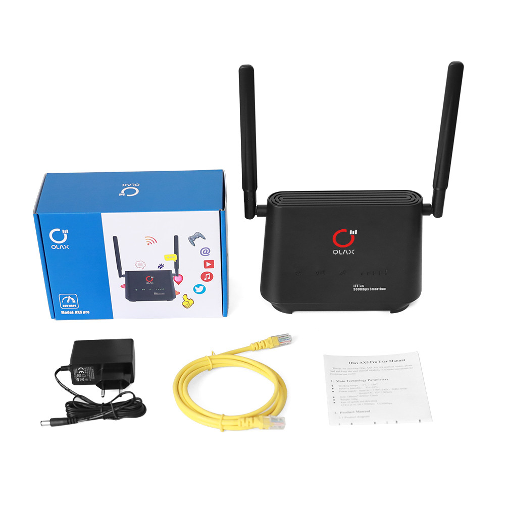 OLAX AX5 PRO Unlocked Cat4 4g Lte Cpe Wireless Wifi Routers With Sim Card Slot Indoor Wifi Routers