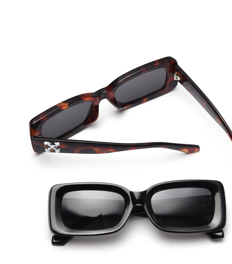 Colorful Lens Small 143MM Trendy Rectangle Frame Sunglasses BSCI TR90