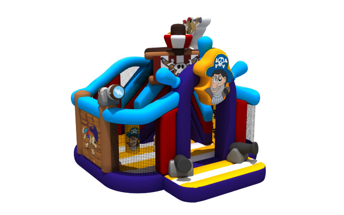 Pirate Theme Inflatable Bouncer With Slide Combo Inflatable Bubble House Playground For Outdoor