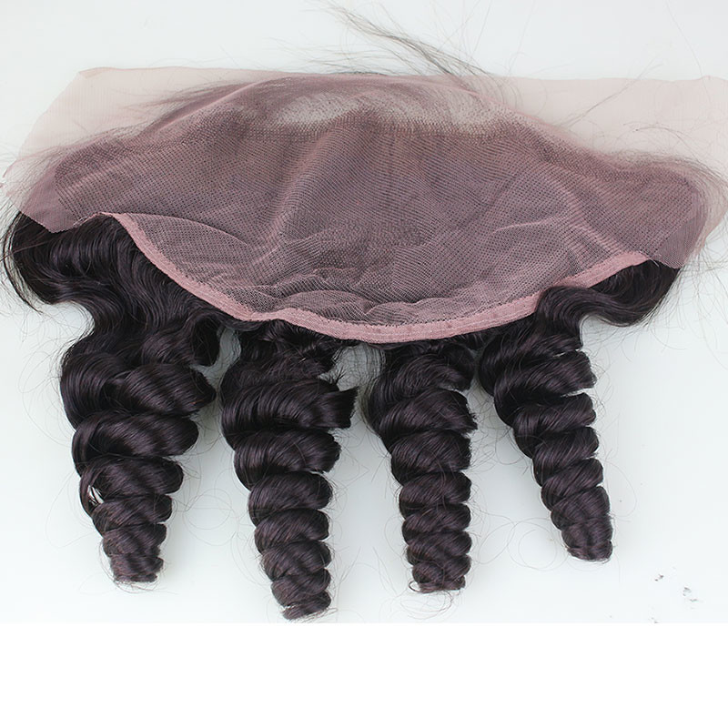 8A Grade Brazilian Virgin Hair 13*4 Lace Frontal Loose Wave Natural Color