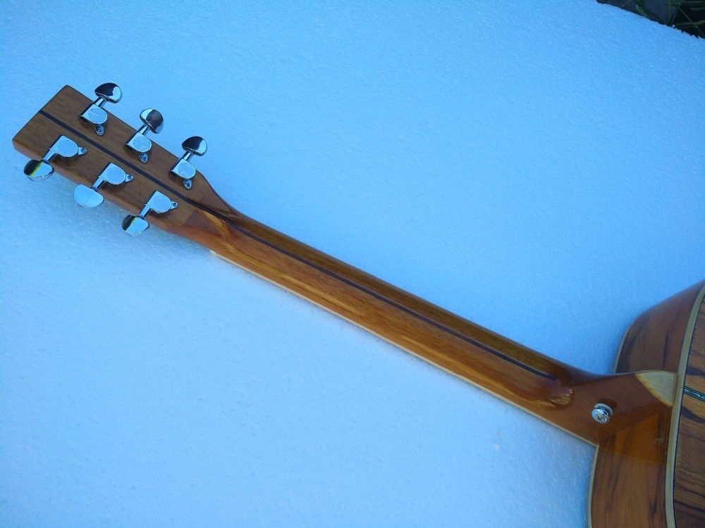 AAA quality new custom guitars OM body african sanders wood solid acoustic electric guitar
