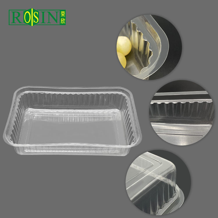 1000ml Disposable Plastic Container Rectangular For Vegetables And Fruits