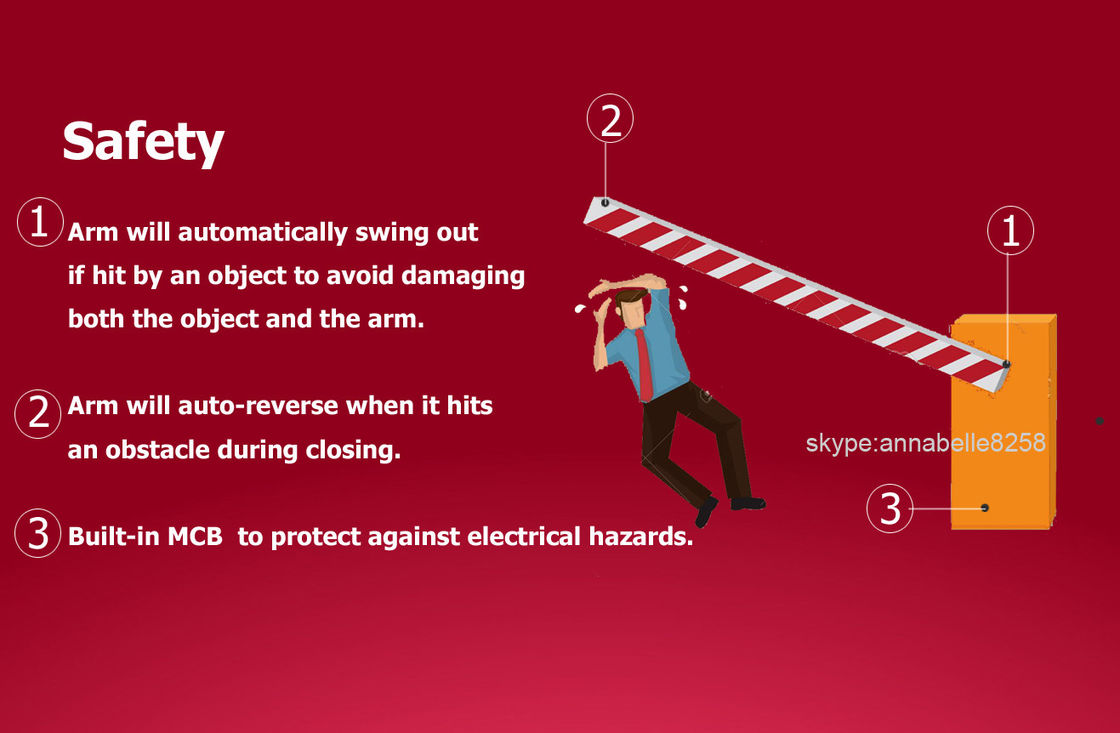Auto - Delay Closing Automatic Barrier Gate For Highway Toll Collection Bidirectional