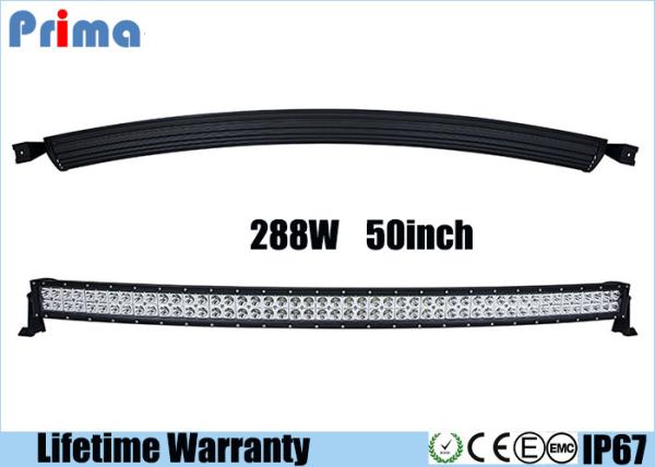 Quality 288 Watt 50 Inch Curved LED Light Bar Dual Row Style 6000K Color White for sale