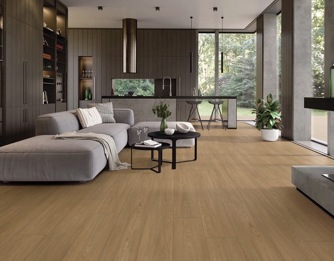 200x1000mm Brown And Yellow Durable Wooden Porcelain Strips For Office Eco-Friendly Interior Floor Strip Balcony