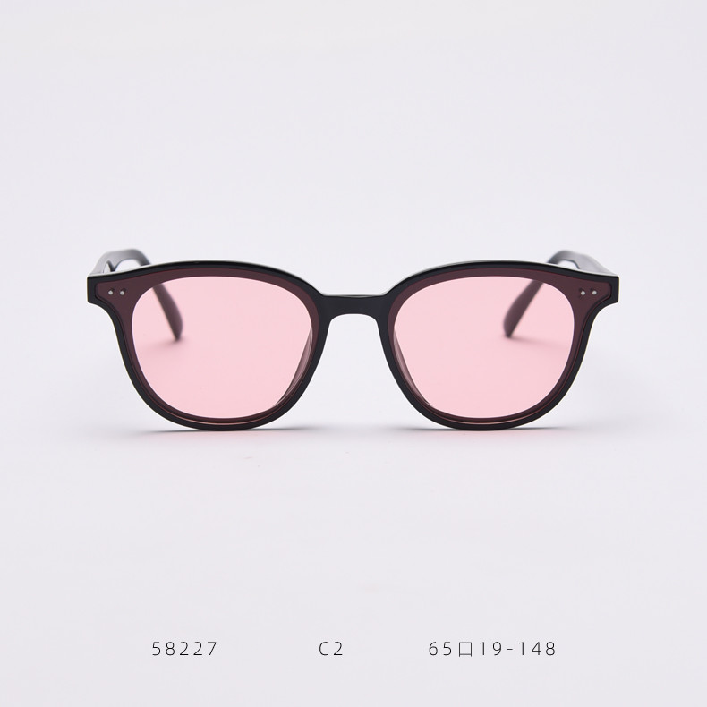 BSCI Round Frame Eyeglasses Colorful Ocean Lens Unisex Trendy Square Sunglasses