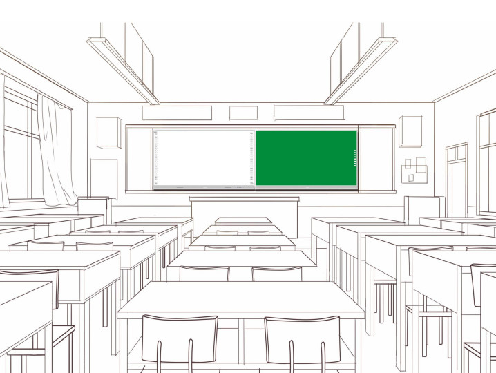 75 Inches Interact Whiteboard & Blackboard Dual System Chalk Writing&Computer Operation For Meeting Teaching & Training