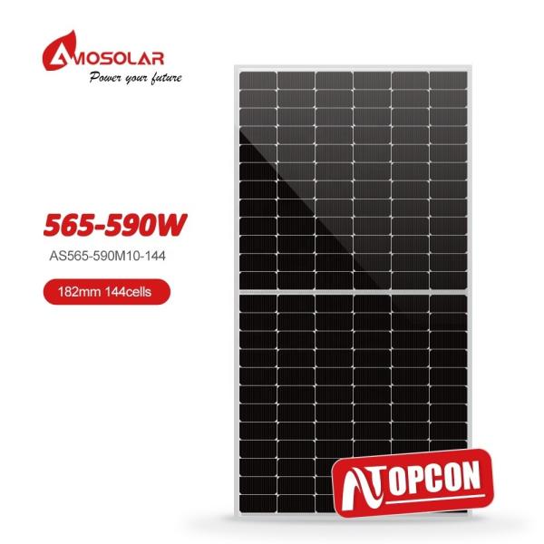 Amosolar Solar Monocrystalline N-Type 450W 500W 550W 580W 600w 620wHalf Cut