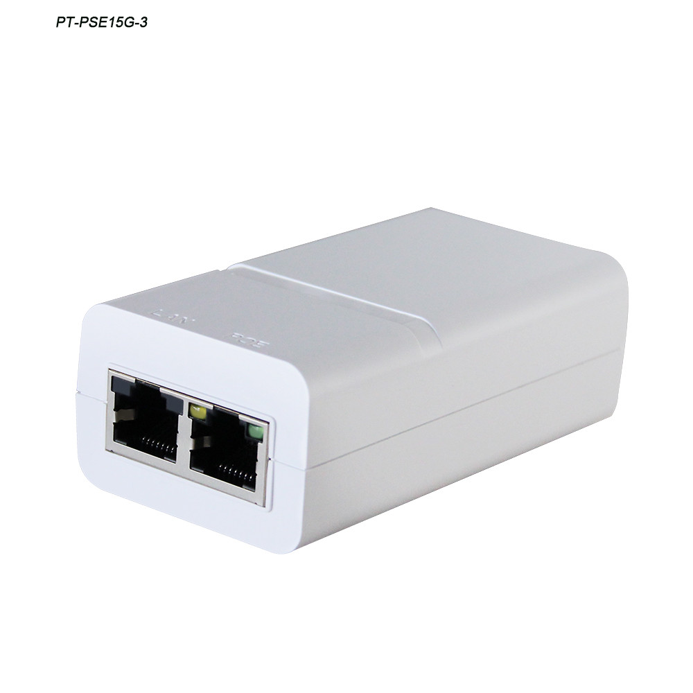  15.4W Single Port Gigabit IEEE802.3AF PoE Injector Power Over Ethernet 48V Manufactures