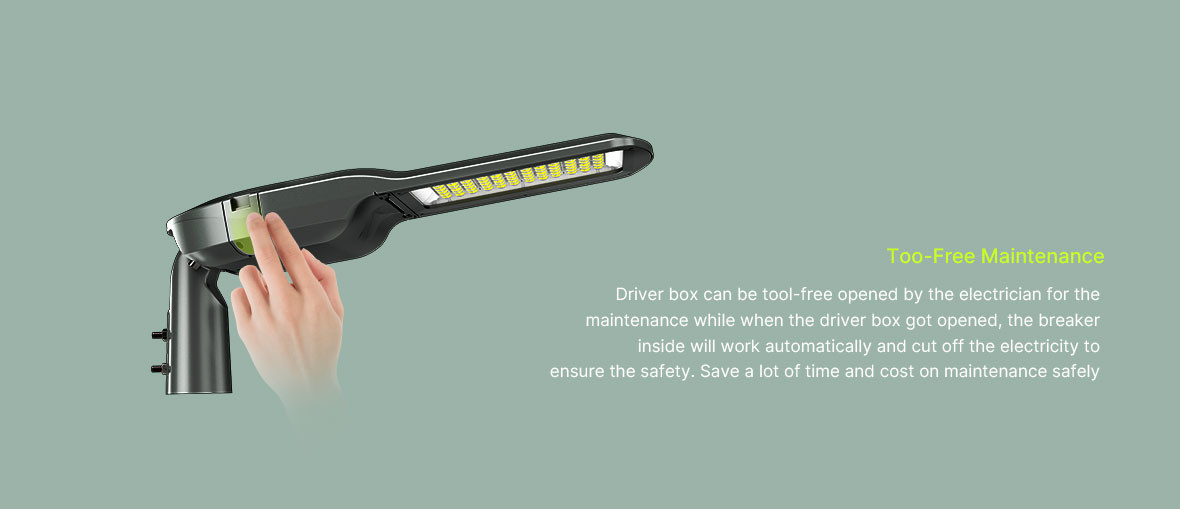 0-10V Dimming Motion Sensor Street Light for Road or Parking Lot Wall or Pole Mounting