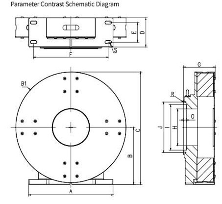 Main Front Chuck Rear Feeding Chuck Double Acting Pneumatic Rotary Chuck