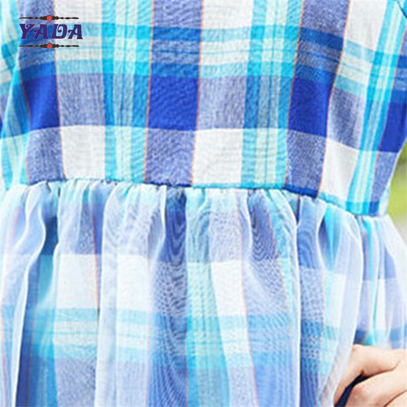 Elegant colorful check ladies simple dress China wholesale clothing with high quality
