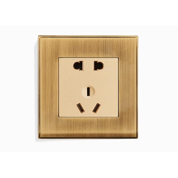 Quality Amertop New Modern Design Brass Wall Switch And Socket For Villa And Apartment for sale