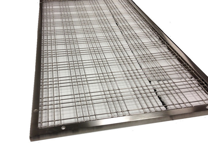 Custom Frame Design Stainless Steel Interior Partition With Rigid Weave Mesh