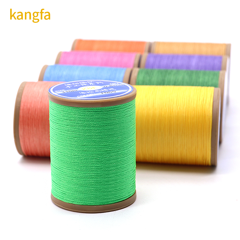 Small Roll Flat Wax Thread for Manual Leather Sewing 210D Filament Yarn Sale