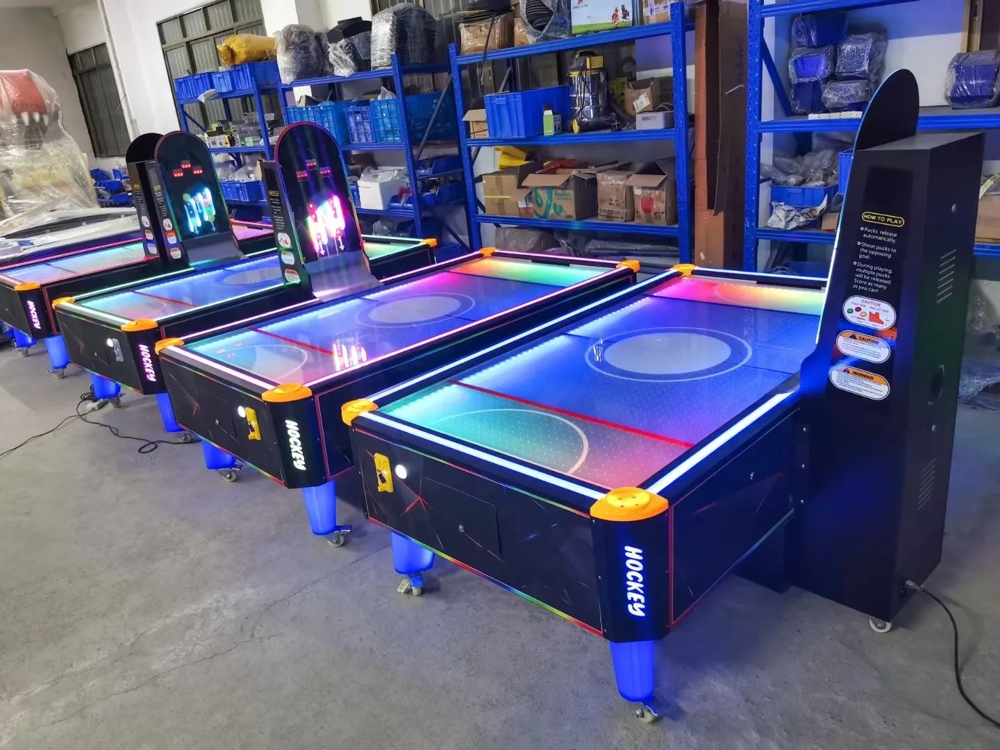Interactive Full Size Arcade Air Hockey Table Game Machine ODM