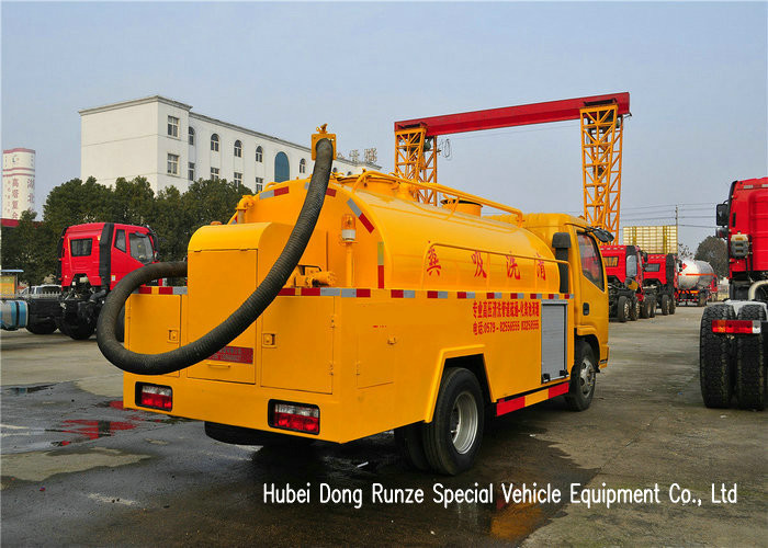 DFAC 3500L-5000L Fecal Sewage Suction Tanker Truck With Hydro Jet Plumbing