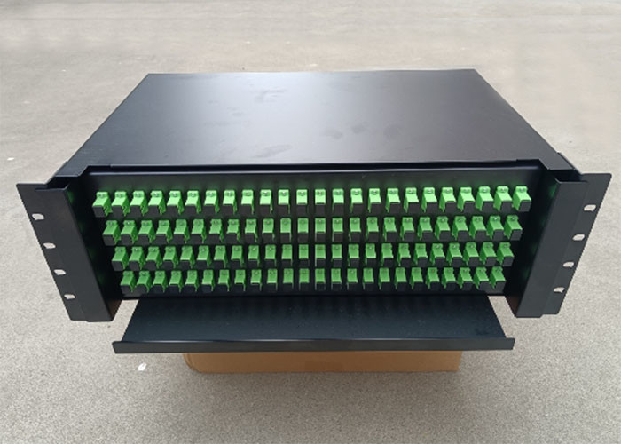 ROHS Rack Double Sliding Drawer 96 Port Fiber Patch Panel SC UPC 4U Patch Panel