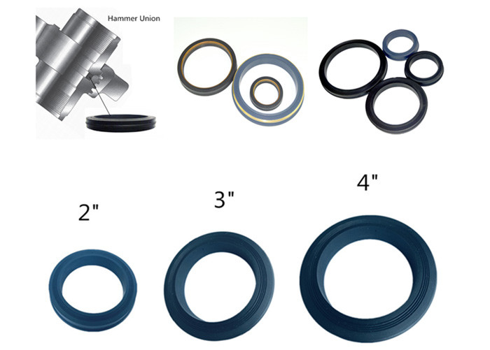 Professional Brass Backed Nitrile Rubber Seal For Hammer Union Black Color